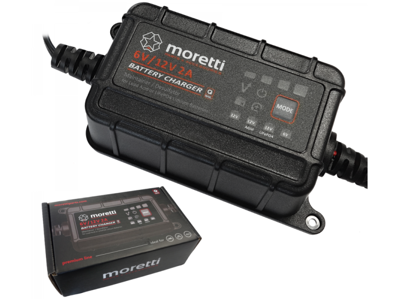 Battery charger GEL, AGM, LiFePO4 6V/12V 2A