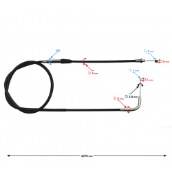 Gas throttle cable for Bashan 200 quad