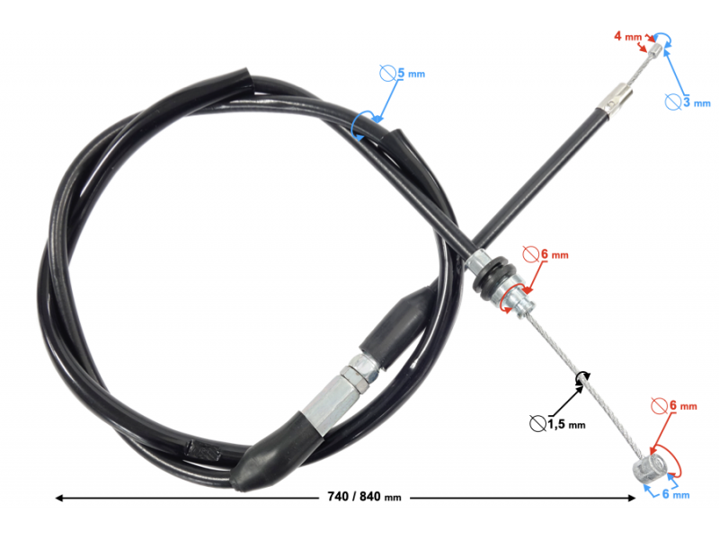 Gas throttle cable for ATV 110 Gas throttle cable for ATV 110