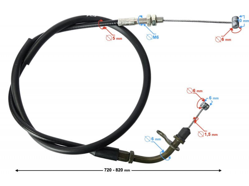 (WHOLESALE) Throttle cable for FR 2 moped