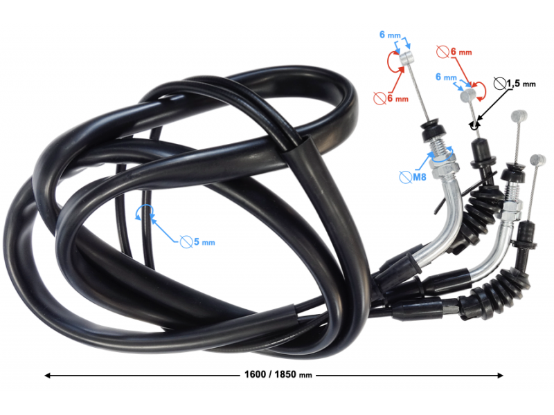 (WHOLESALE) X-trail 125 double throttle cable