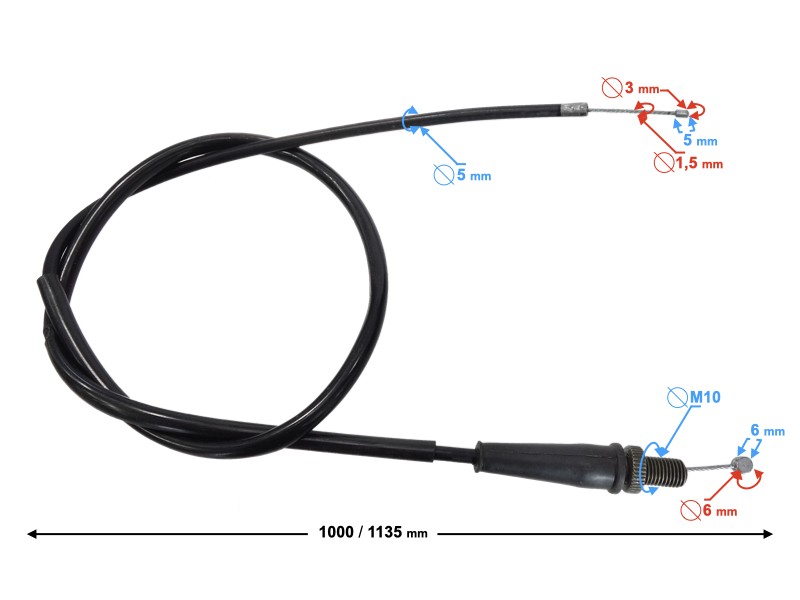 Gas throttle cable DB250 MZK