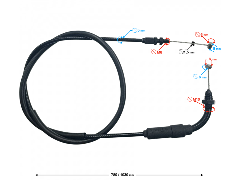 Linka gazu powrotu VOGE 525DSX Euro 5+ (171210705-0001)