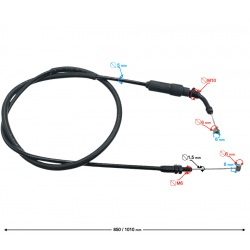 Upper throttle cable 800Rally