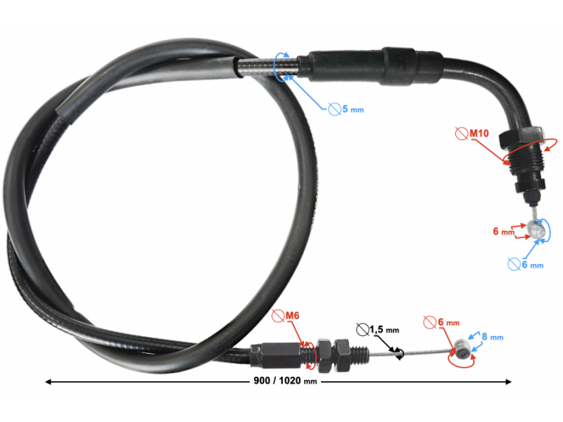 (WHOLESALE) VOGE 500AC / 525ACX / 525DSX Euro 5 Gas Return Cable (171210761-0001)