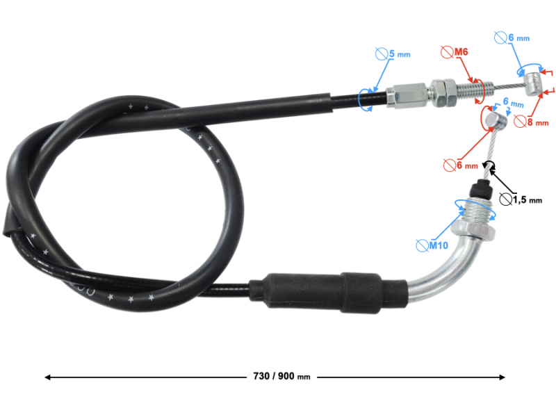 (WHOLESALE) Throttle line VOGE 125R (171210781-0001)