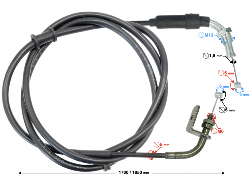 Throttle return cable VOGE SR125 Throttle return cable VOGE SR125