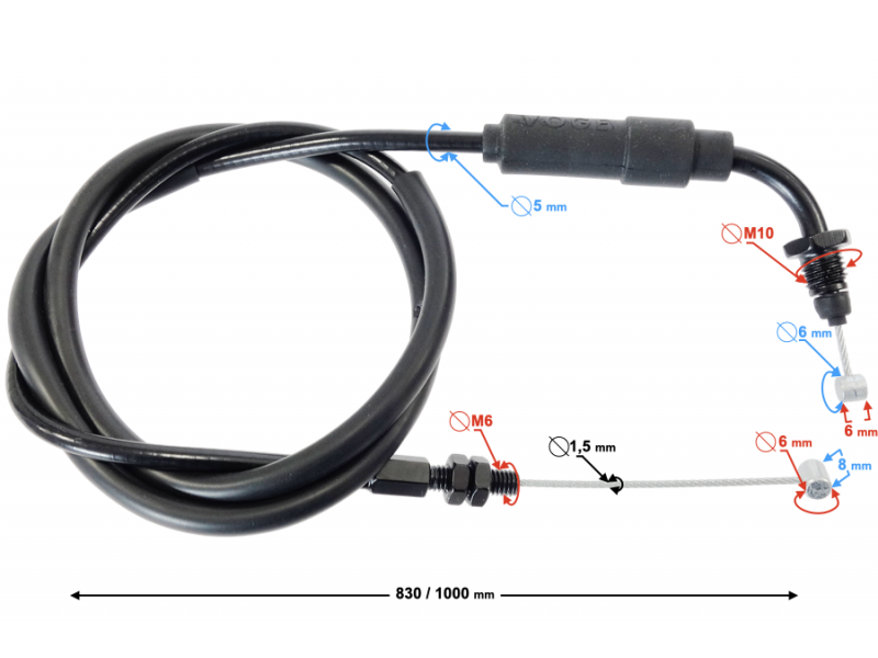 Throttle start cable VOGE 525DSX