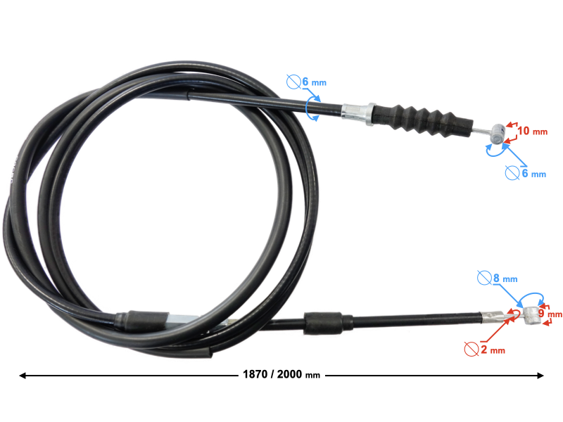 Rear brake cable for Bashan 200 quad