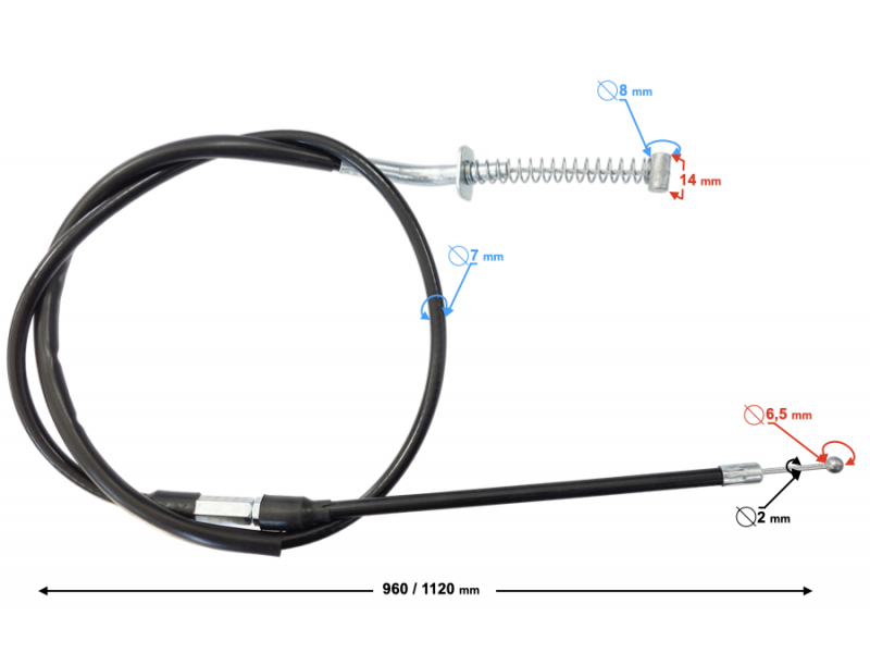 (WHOLESALE) ATV Front Brake Cable Thor/Rocky 125