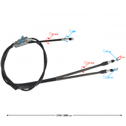 (WHOLESALE) Hisun Guardian 550L Handbrake Cable (PJ000004323A3700)