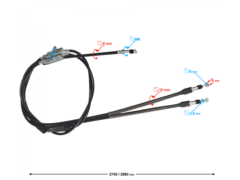 (WHOLESALE) Hisun Guardian 550L Handbrake Cable (PJ000004323A3700)