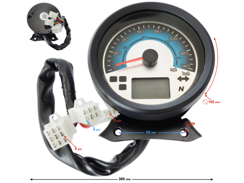 Speedometer Cafe Racer 50