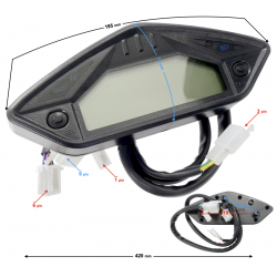 speedometer for Hyper 125 motorcycle, digital speedometer for Hyper 125 motorcycle, digital
