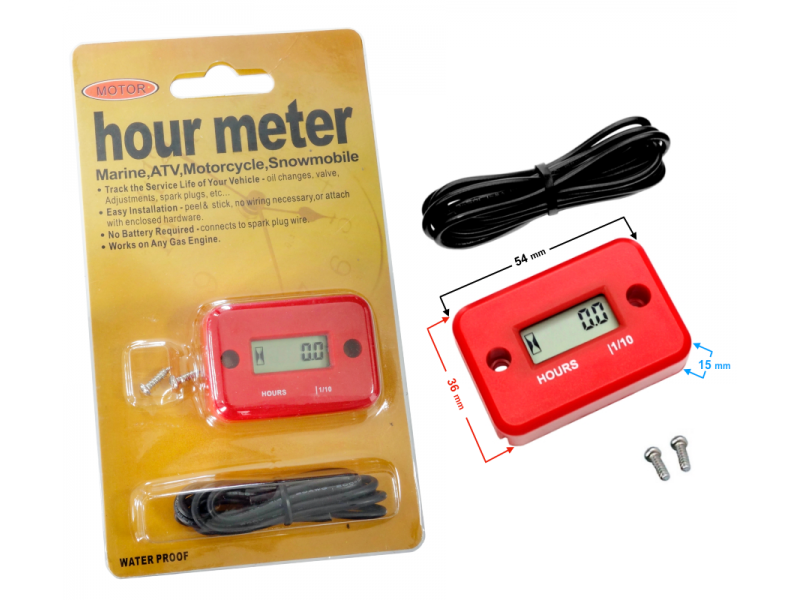 hour speedometer, red