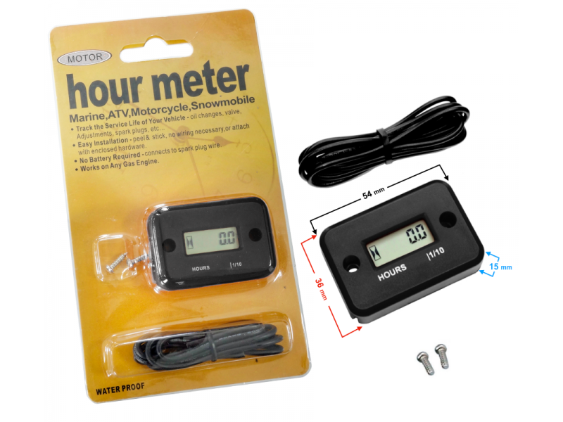 hour speedometer, black