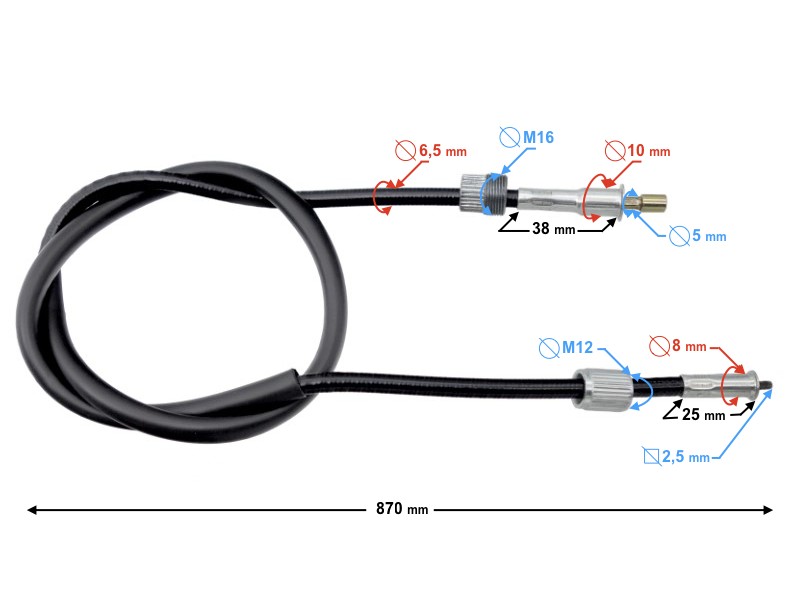 speedometer cable for Sprint 2 moped