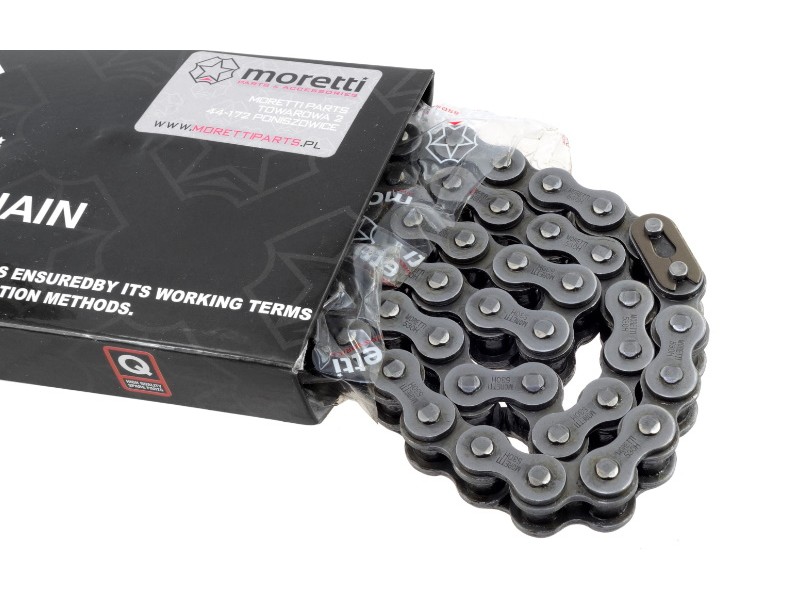 Moretti drive chain 530H-130L (without o-ring) for moped