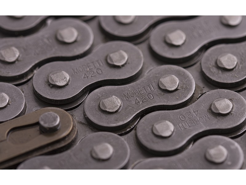 Moretti drive chain 420-130 (without o-ring) for moped