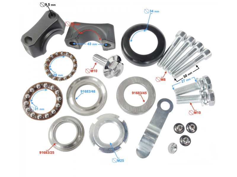 Head tube mount Street-R 125