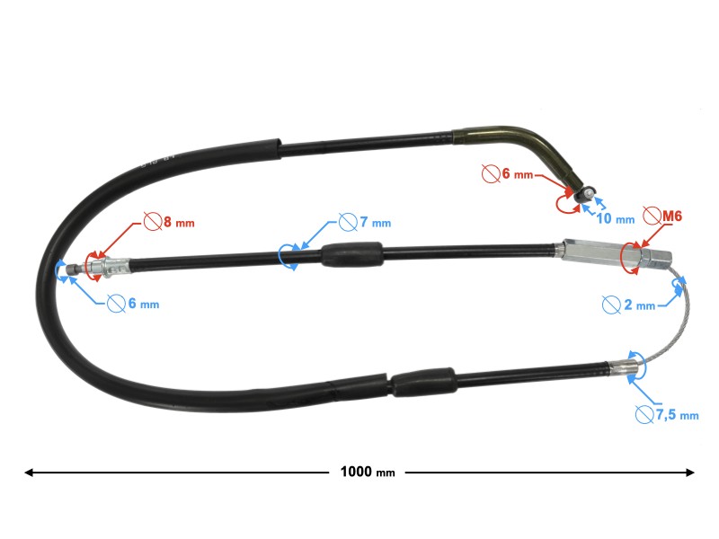 (WHOLESALE) Clutch cable for FR moped