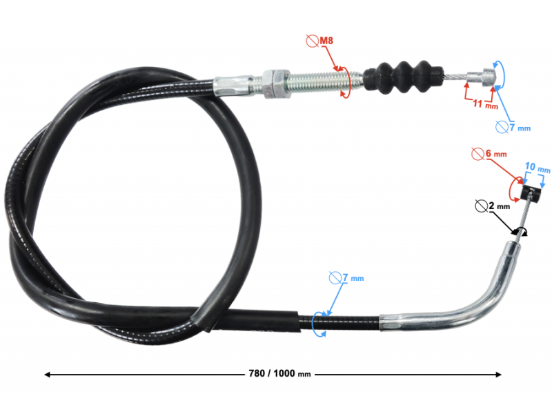 (WHOLESALE) Clutch cable VOGE 125R (320240587-0001)
