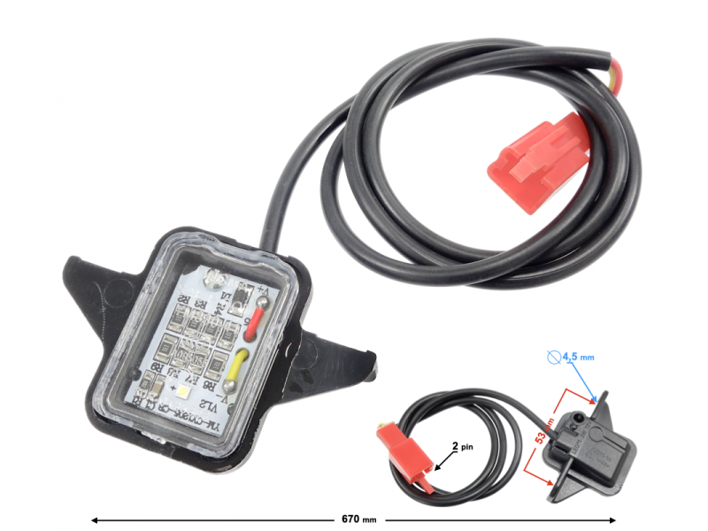Licence plate lamp Naked 50