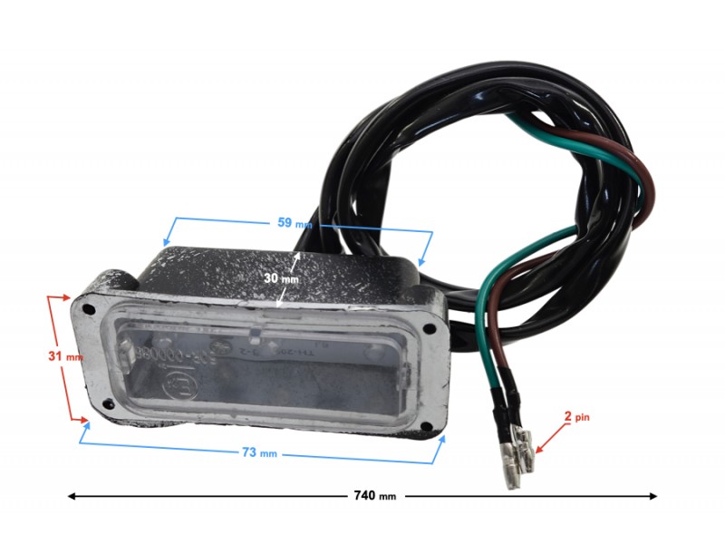 license plate lamp Volcano 50