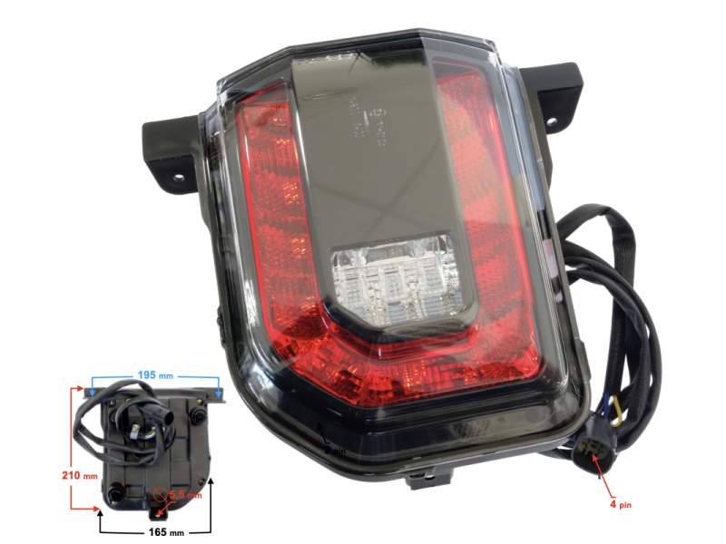 Lampa tylna lewa Hisun Forester 750