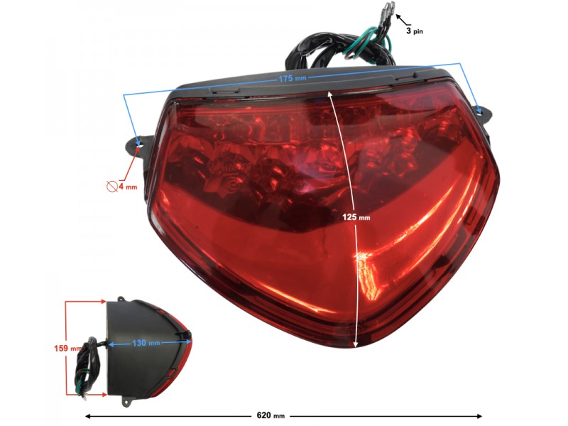Rear lamp for Volcano 50