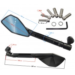 Universal adjustable motorcycle mirrors without approval Universal adjustable motorcycle mirrors without approval