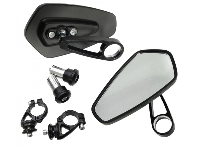 Naked street mirrors assembled on handlebar universal without homologation