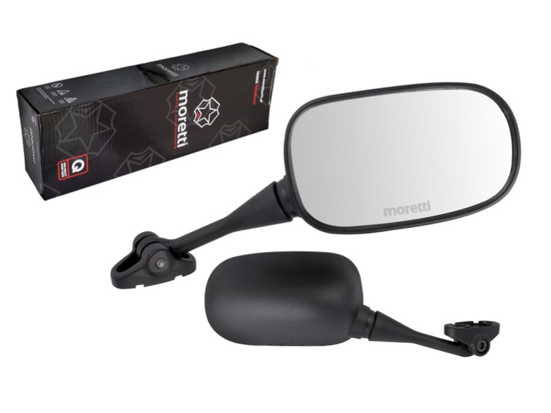 R + R mirrors for motorcycle on wind deflector with homologation
