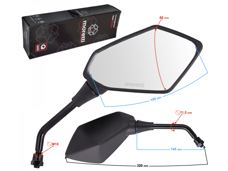 Mirrors L + R (thread diameter 10mm) Yamaha Mirrors L + R (thread diameter 10mm) Yamaha