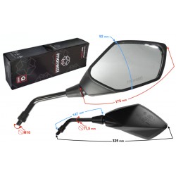 R + R mirrors for motorcycle (thread diameter 10mm) with homologation