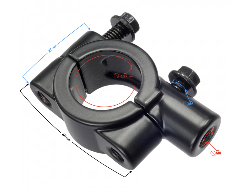 Mirror mount thread R 8 mm