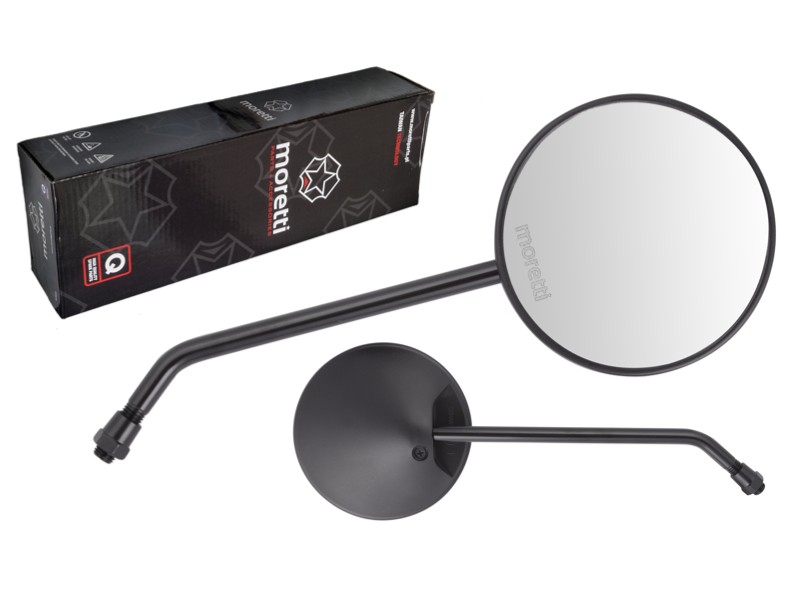 R + R mirrors (thread diameter 10mm) for Ranger Classic moped - black with homologation