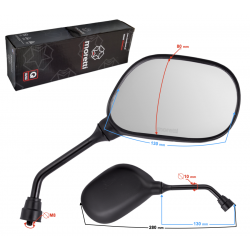 Mirrors L + R (thread diameter 8mm) for scooter GTR with homologation