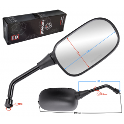 R + R mirrors for motorcycle (thread diameter 10mm) with homologation