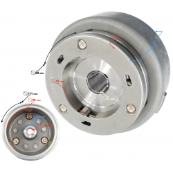Magneto for Moretti engine vertical 162FMJ, 150cc 4T 5-speed manual
