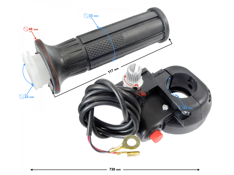 Gas corps, gas grip Pocket Bike