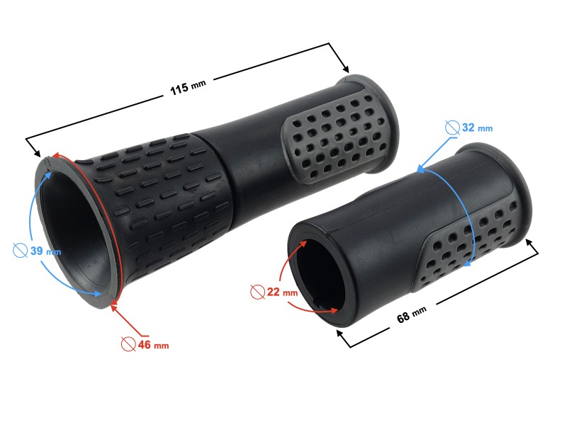 Set of grips L+P ATV 500G