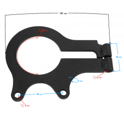 Raze 200 ATV rear brake caliper mount Raze 200 ATV rear brake caliper mount