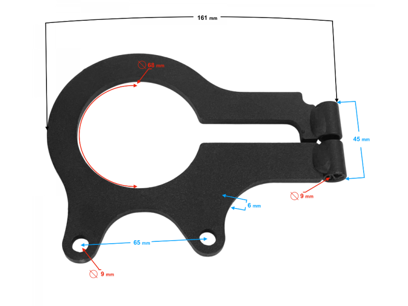Raze 200 ATV rear brake caliper mount