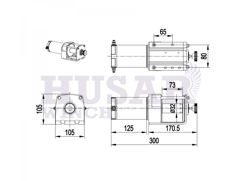 BST winch 2500 LBS