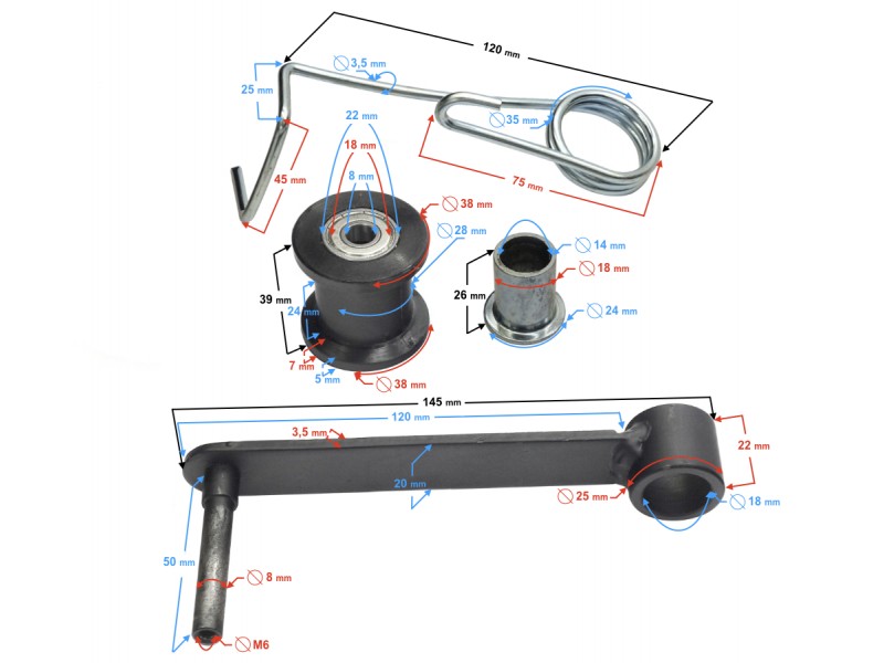 Chain tensioner for ATV 250ST-9E