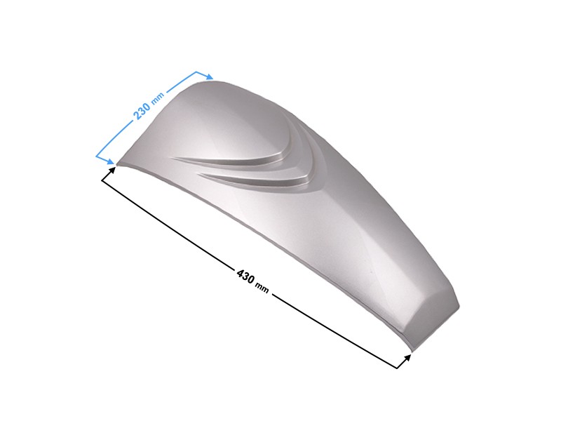 Front casing, decor for Tres scooter, silver