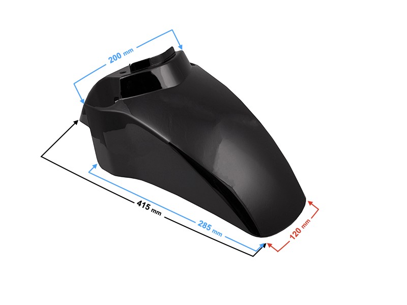 Front bumper casing, for Tres scooter, Black