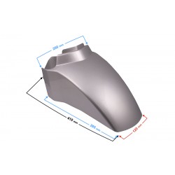 Front bumper casing for Tres scooter, silver