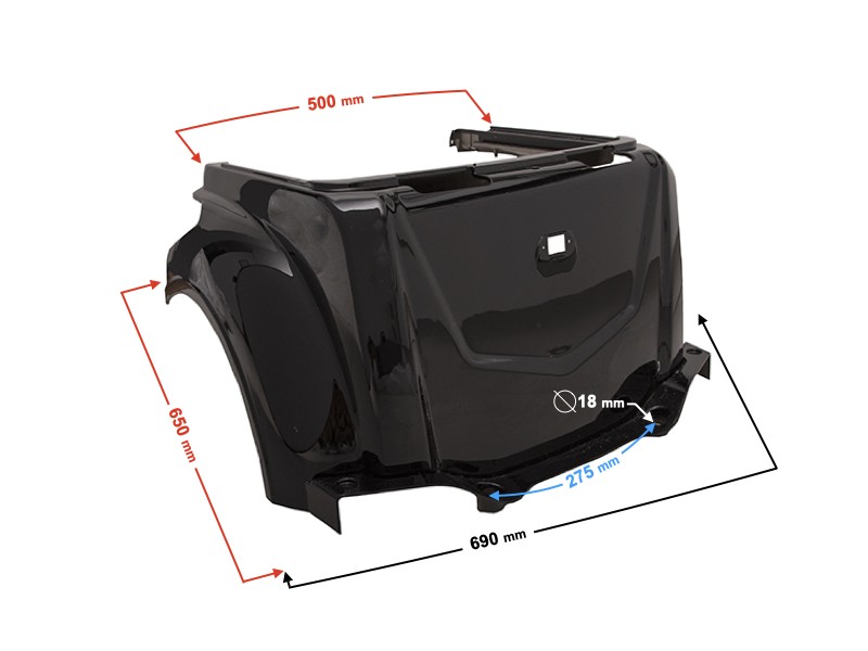 Central casing for Tres scooter , black